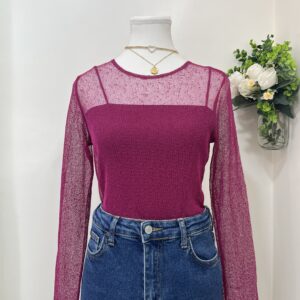 Sheer Plum Top (Thrifted)