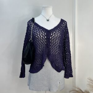 Lurex Three Button Top (Thrifted)