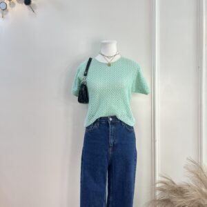 Crochet Mint Top (Thrifted)