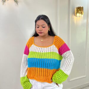 Square Neck Crop Top (Thrifted)