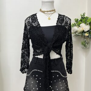 Self Front Tie Shrug (Thrifted)