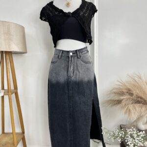 Two Shade Denim Skirt (Thrifted)