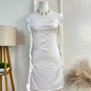 Satin frill dress