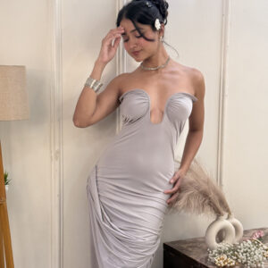 Draped Ruching Bodycon Dress