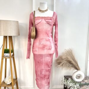 Printed Sheer Dress