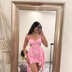 Blush Pink Ruffle Dress