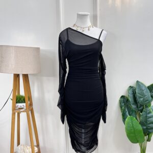 Asymmetrical Shoulder Dress