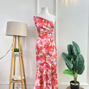 Hawaiian Satin Floral Dress