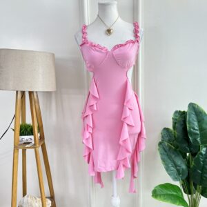 Blush Pink Ruffle Dress