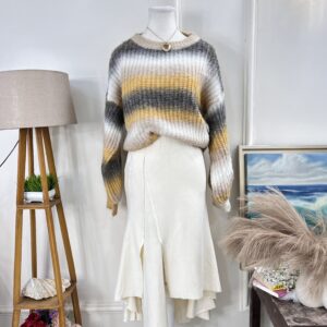 Asymmetrical Off white Skirt