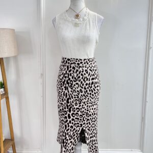 Leopard Knit Skirt