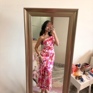 Hawaiian Satin Floral Dress
