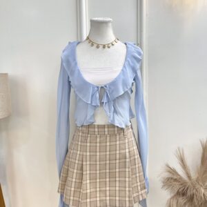 Ruffle Sky Blue Shrug