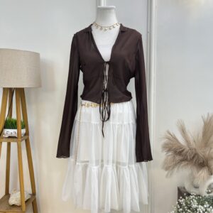 Collar Brown Shrug