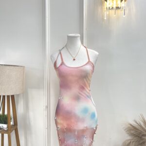 Tear Drop Sheer Dress