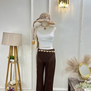 Brown Beach Flare Pants