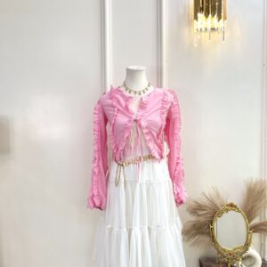 Ruffle Pink Shrug