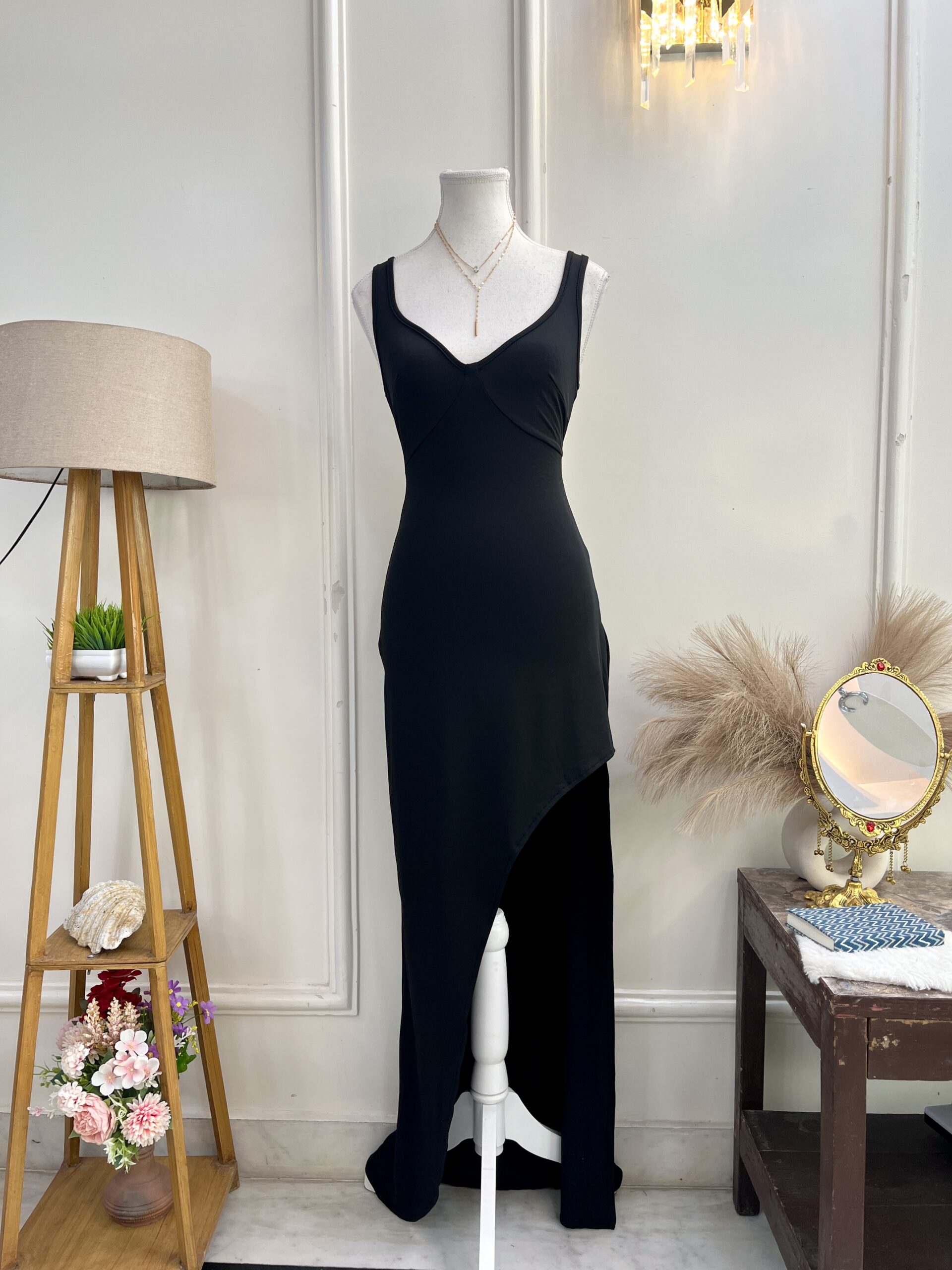 Backless Black Dress