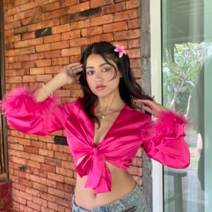 Satin Pink Shrug