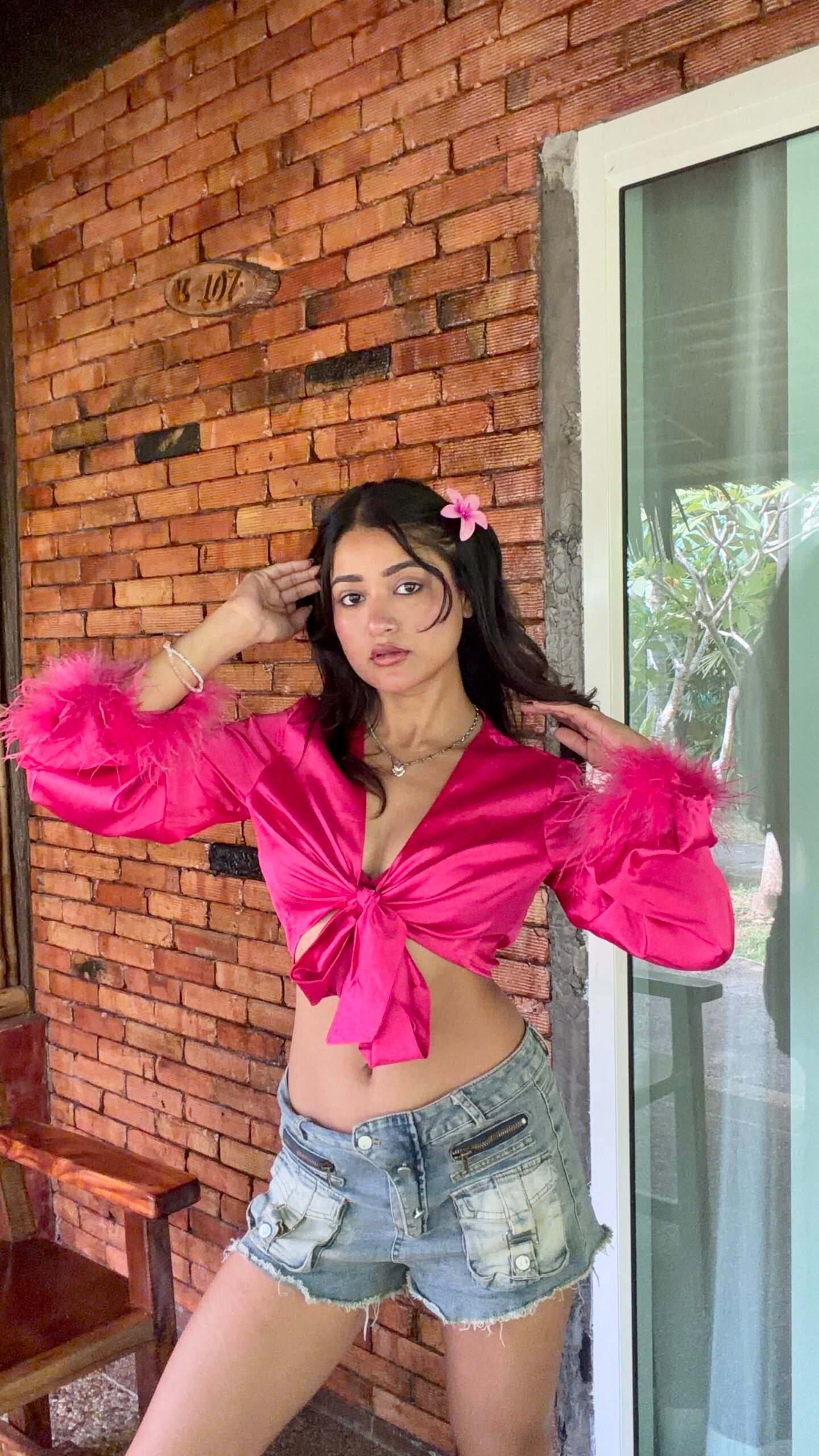Satin Pink Shrug
