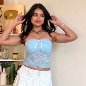 Blue Lace Top