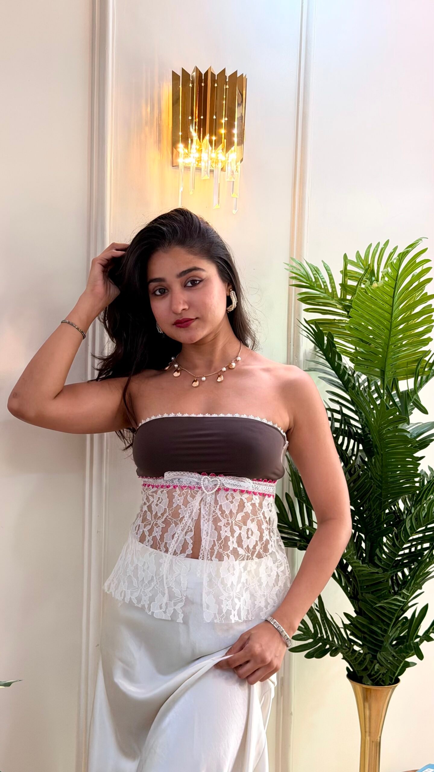 Ethereal Lace Tube Top